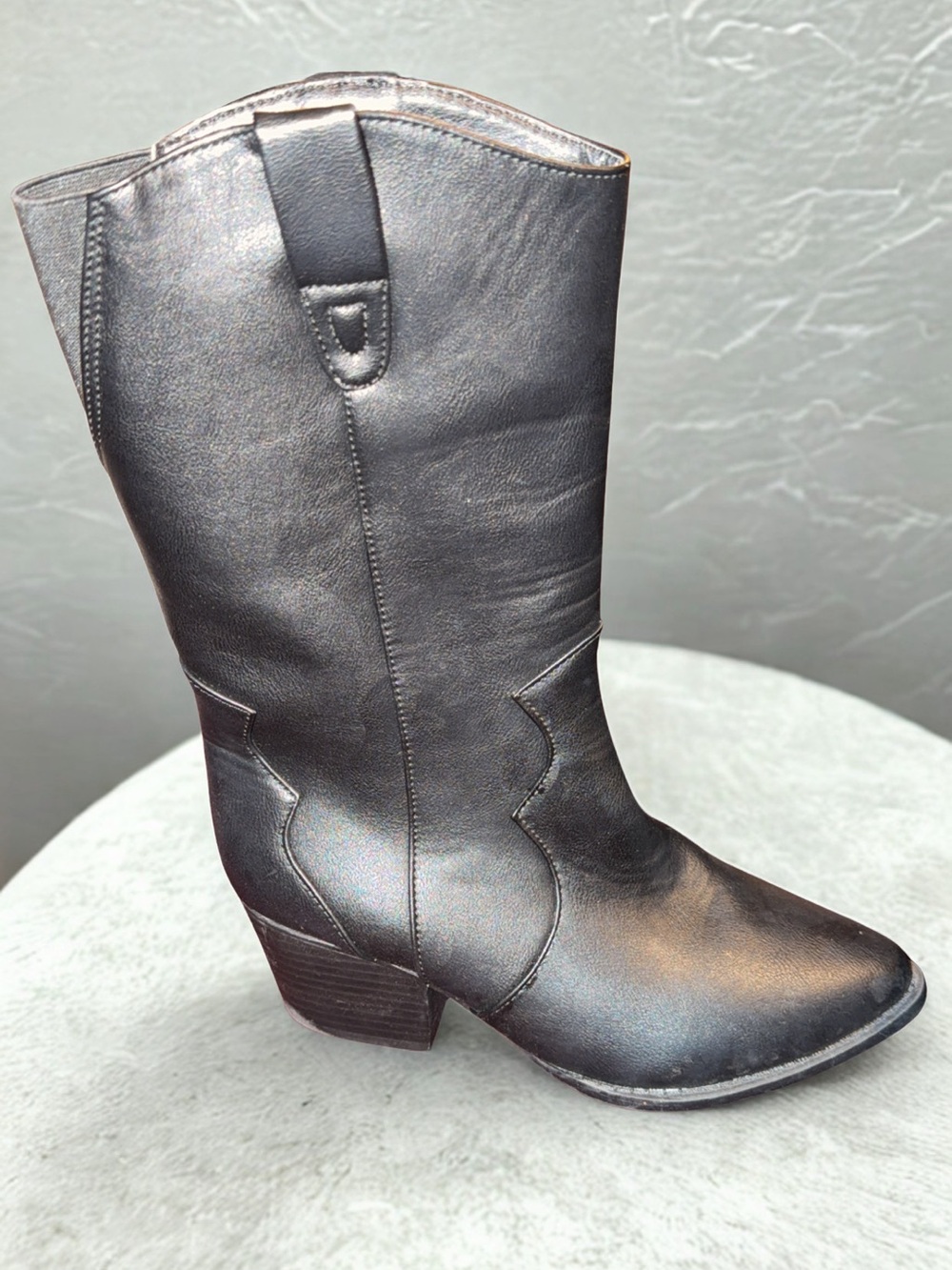 Women’s Black Western Mid-Calf Boot